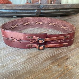 Ralph Lauren denim and supply leather belt. Size xs